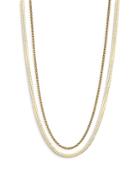 Nadri Lynx Layered Chain Necklace, 18