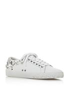 Ash Women's Dazed Star Studded Leather Lace Up Sneakers