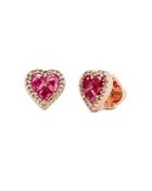 Kate Spade New York Spell It Out Cubic Zirconia Heart Stud Earrings