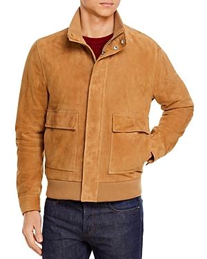 Vince Suede Slim Fit Bomber Jacket