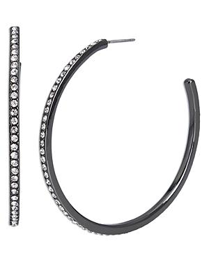 Allsaints Pave Large Open Hoop Earrings