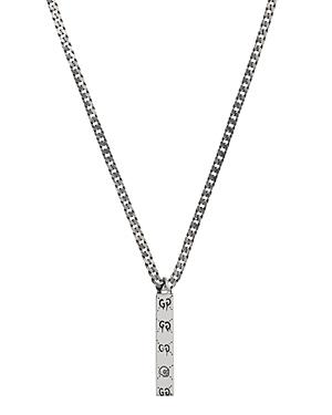 Gucci Sterling Silver Gucci Ghost Pendant Necklace, 15.7