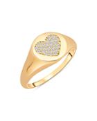 Bloomingdale's Diamond Heart Cluster Ring In 14k Yellow Gold, 0.15 Ct. T.w. - 100% Exclusive