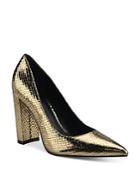 Marc Fisher Ltd. Women's Abilene 2 Pointed Toe Snake Embossed High Heel Pumps