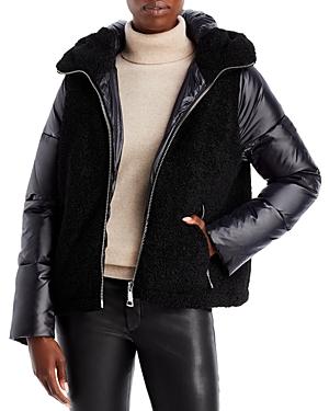 Calvin Klein Faux Sherpa Combo Puffer Jacket