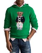 Polo Ralph Lauren Cotton Polo Bear Intarsia Knit Regular Fit Hooded Sweater