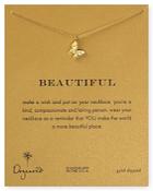 Dogeared 14k Gold Dipped Butterfly Necklace, 16