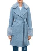 Kate Spade New York Faux-fur-trimmed Belted Coat
