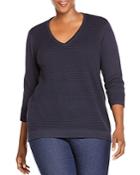 Foxcroft Plus Presley Mixed Knit Sweater