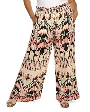 Belldini Plus Printed Wide Leg Pants