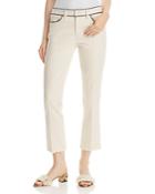 Tory Burch Sara Cropped Bootcut Jeans In Natural