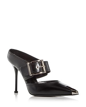 Alexander Mcqueen Women's High Heel Pointed Toe Mules