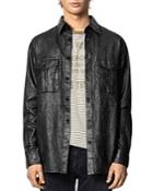 Zadig & Voltaire Crinkle Leather Shirt