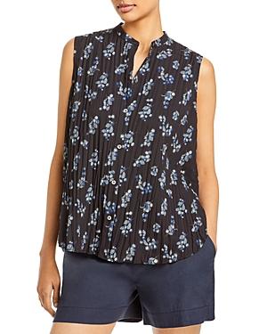 Vince Dandelion Sleeveless Pleated Top