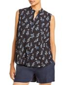 Vince Dandelion Sleeveless Pleated Top