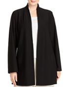 Eileen Fisher Plus Long Stand-collar Jacket