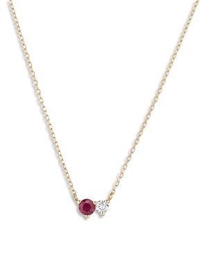 Adina Reyter 14k Yellow Gold Amalfi Ruby & Diamond Pendant Necklace, 15-16