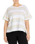 Marc New York Plus Striped Crewneck Top