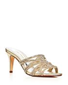 Caparros Impulse Metallic Embellished High Heel Slide Sandals