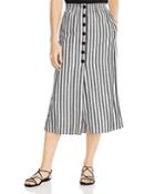 Cupcakes And Cashmere Sandrine High-waist Yarn Dye Striped Button-down Midi Skirt