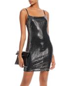 Aqua Sequined Metallic Mini Dress - 100% Exclusive