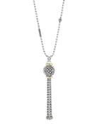 Lagos Caviar Tassel Sterling Silver Pendant Necklace With 18k Gold, 36