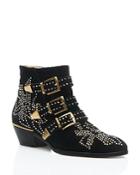 Chloe Women's Susan Studded Ankle Booties