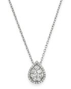 Bloomingdale's Diamond Teardrop Halo Pendant Necklace In 14k White Gold, 0.3 Ct. T.w. - 100% Exclusive