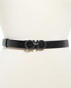 Salvatore Ferragamo Women's Embellished Gancini Buckle Leather Belt