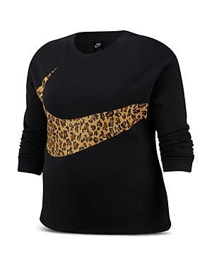 Nike Plus Animal Print Logo Sweatshirt