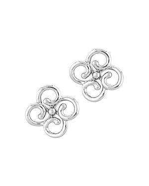 Bloomingdale's Twisted Clover Stud Earrings In 14k White Gold - 100% Exclusive