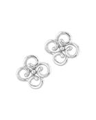 Bloomingdale's Twisted Clover Stud Earrings In 14k White Gold - 100% Exclusive