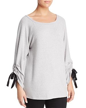 B Collection By Bobeau Curvy Jess Tie Sleeve Top