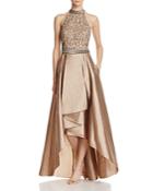 Adrianna Papell Beaded T-back Gown