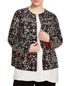 Lafayette 148 New York Plus Leo Animal Print Jacket