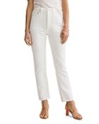 Agolde Riley High-rise Crop Straight Jeans In Tissue