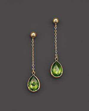 Peridot Drop Earrings In 14k Yellow Gold - 100% Exclusive