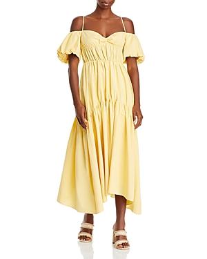 Vince Puff Sleeve Off The Shoulder Maxi Dress