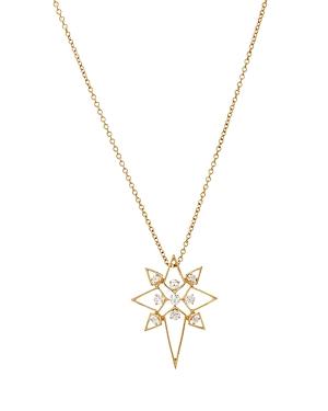 Hueb 18k Yellow Gold Estelar Diamond Star Silhouette Pendant Necklace, 18