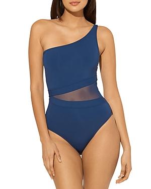Bleu By Rod Beattie Plunge One Shoulder Mio One Piece Swimsuit