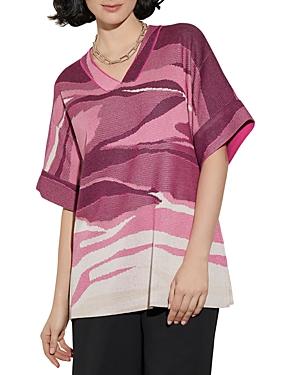 Misook Wrinkle Resistant Knit Tunic Side Slit Design