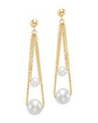 Bloomingdale's Cultured Freshwater Pearl Double Chain Drop Earrings In 14k Yellow Gold - 100% Exclusive