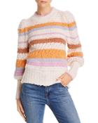 Rebecca Taylor Fluffy Striped Sweater
