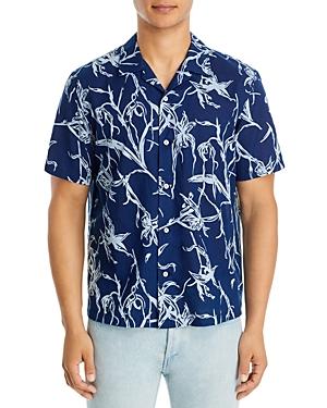 Rag & Bone Avery Cotton Floral Print Relaxed Fit Button Down Camp Shirt