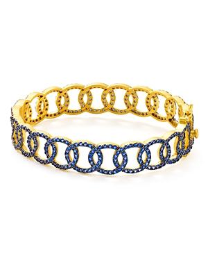 Freida Rothman Baroque Circle Link Bangle Bracelet