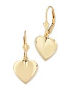 Bloomingdale's Polished Heart Leverback Drop Earrings In 14k Yellow Gold - 100% Exclusive