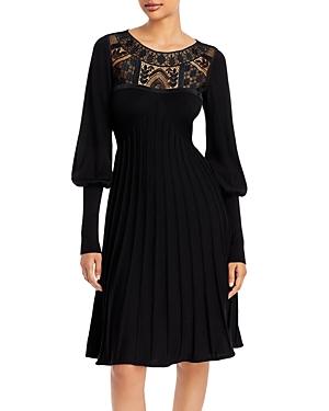 Alberta Ferretti Macrame Trim Knit Dress