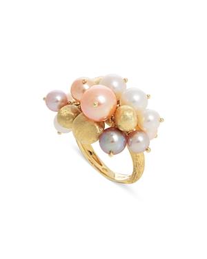 Marco Bicego 18k Yellow Gold Africa Pearl Multicolor Cultured Freshwater Pearl Cluster Ring
