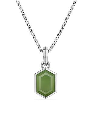 David Yurman Hexagon Cut Amulet With Nephrite Jade