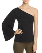 Three Dots Refined Jersey One-shoulder Top